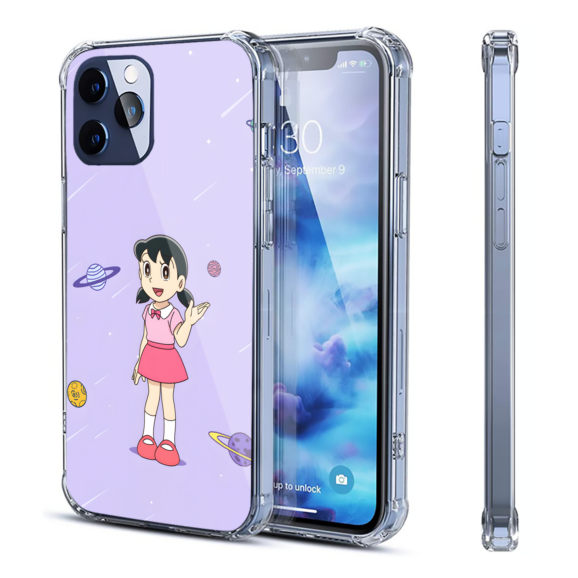 （画像用） ドラえもん Doraemon 【iPhone 12シリーズ対応】透明スマホケース（クリアソフトケース）